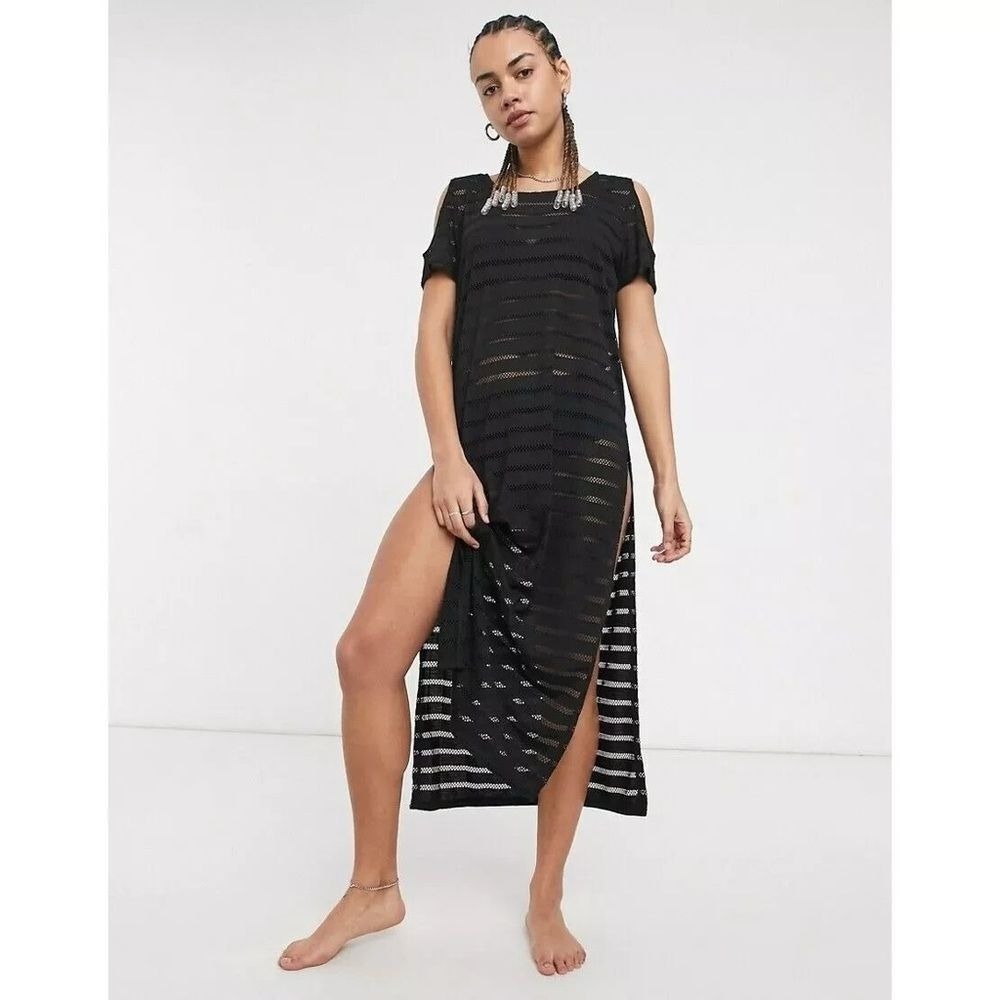 Calvin Klein Swimwear Black Maxi Cover Up S/M New With Tags - Picture 1 of 4